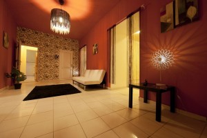 Privátny vstup do wellnesscentra pod hradom