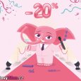 Ružový Slon oslavuje 20 rokov so zľavou 20%